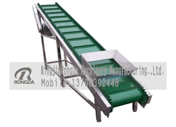 帶槽的皮帶輸送機(jī)，輸送平穩(wěn)，安全可靠